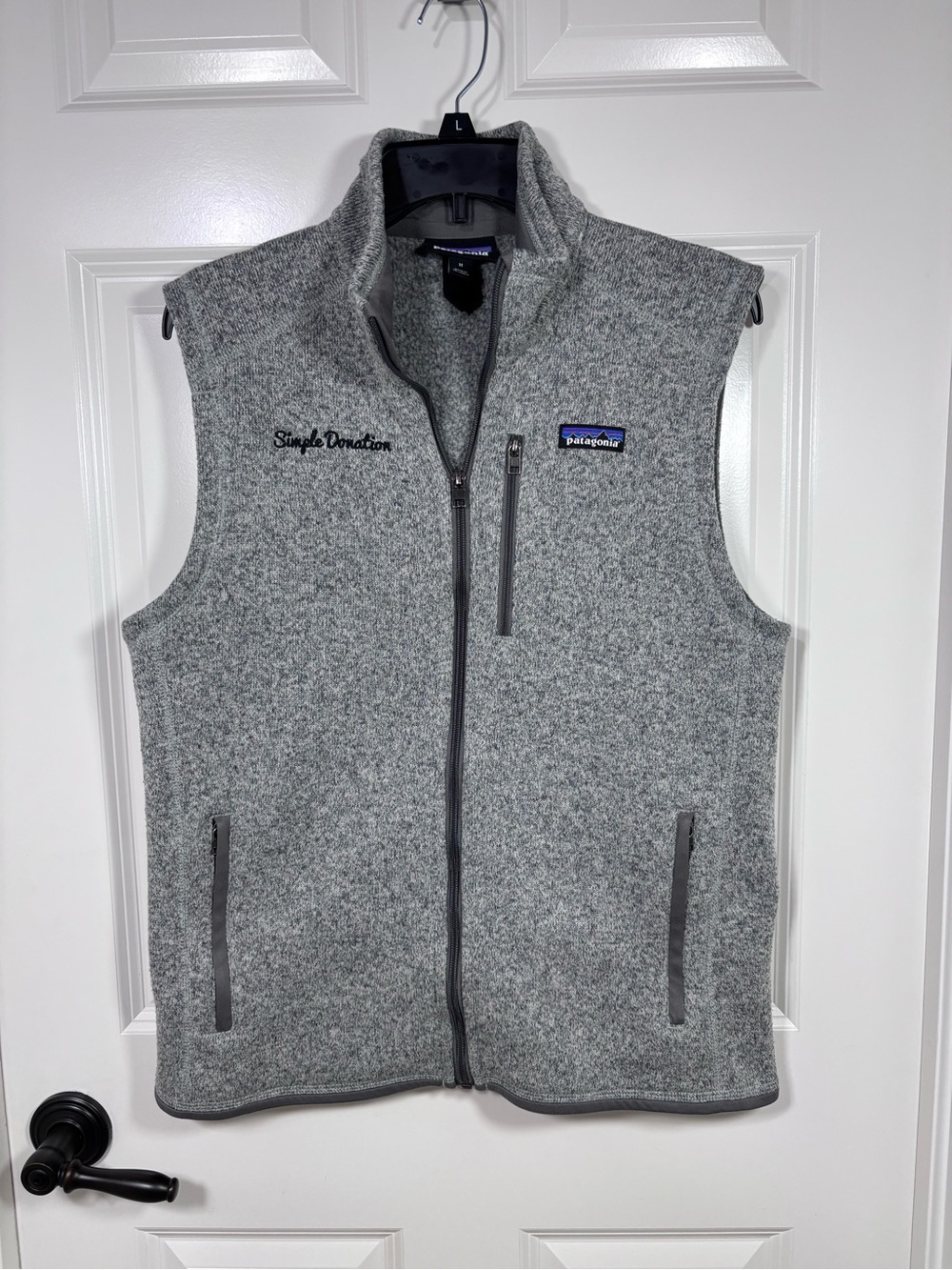 Patagonia Better Sweater Fleece Full Zip Vest Men’s M Gray Embroidered